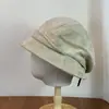Sombrero Cubo de Lana Plegado Estilo Coreano Versátil Literario Retro Corona Redonda Ala Enrollada Nicho Pescador para Mujer Otoño e Invierno