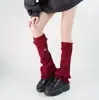 Calcetines de Pierna Ancha de Punto con Agujeros Personalidad Subcultura Agujero-Agujero Calcetines de Mendigo Boca Ancha Cubre Pierna de Montón para Mujer Otoño e Invierno Cálidos