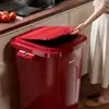 Cubo de basura para el hogar, contenedor de almacenamiento móvil de gran capacidad con ruedas para sala de estar, baño y inodoro, cesta de basura engrosada