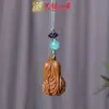 Sándalo Verde y Palo de Rosa Tallado Col Repollo Cadena para Teléfono Móvil Llavero Colgante de Artesanía en Madera para Mochila de Pareja