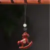 Pingente Zodiacal Cavalo de Sândalo Natural para 2026, o Ano do Cavalo, Chaveiro de Celular, Acessório Auspicioso