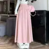 Nova coleção outono e inverno: saia longa de tricô, modelagem solta, estilo relaxado, versátil e fácil de combinar, design outono-inverno estilo coreano com bolsos duplos