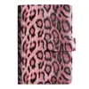 Cuaderno Creativo con Estampado de Leopardo A6 Color Macarrón Cuaderno de Hojas Sueltas Diario