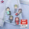 Broche Mascota Corporativa Long Zhiyu Muñeco de Dibujos Animados Hecho a Medida Insignia de Metal Pintado Insignia Personalizada Personalizada Creativa