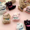 Fofo Desenho Animado Pelúcia Pequeno Animal Boneca Acessórios Cachorrinho Gato Urso Coelho Bolsa Broche Boneca Original