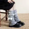 Calcetines Largos Versátiles de Otoño e Invierno Estilo Dulce Lolita para Niñas con Lazos y Bordes Florales Pequeños