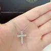 Colar Cruz V-Ouro Versão de Luxo Completo Diamante Graff Usinagem CNC Banhado com Precisão Ouro 18K Unissex Corrente Céu Estrelado