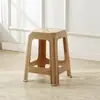 Taburete de plástico engrosado para uso doméstico, adecuado para sala de estar, mesa de comedor, taburete alto, taburete de goma, taburete para cambiarse los zapatos, taburete cuadrado de baño, banco pequeño