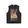 Camiseta de Manga Larga Estilo Americano Street Knocking Impresión Directa a Chorro Otoño Nuevo Estilo Lavada para Hombre Moda Nacional vintage Cuello Redondo Sudadera Fina