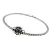 Joyería de mano de acero inoxidable metálico calavera impermeable resistente al desgaste no se decolora fútbol viajero apertura elástica pulsera mujeres