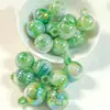 16mmuv plateado marbees coloridos crema de dos colores agujero para colgar cuentas redondas diy hecho a mano colgante para coche joyería accesorios de cuentas material