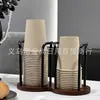 Porta-Copos de Papel com Aparência Premium, Porta-Xícaras de Chá, Porta-Copos de Café, Porta-Copos Descartáveis, Rack de Armazenamento para Mesa de Centro