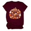 Amazon eBay sitio independiente moda personalizada mujer cuadros estampado leopardo lazo calabaza cuello redondo manga corta camiseta