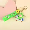 Llavero de goma suave de dibujos animados de PVC, muñeco de peluche 3D personalizado, colgante para mochila, llavero, accesorio para bolso, regalo pequeño