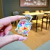 Llavero de Tortuga Luminosa Rellena de Aceite con Tortuga de Cristal Colgante de Arena Movediza Encanto de Regalo Pequeño Decoración para Bolso de Pareja Regalo