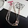 Corrente de Celular Transversal Estrela Cruzada Gradiente Cristal Pérola Moda de Luxo Bolsa Versátil Corrente Longa Durável