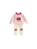 Ropa Infantil Bangxuan Dulce Conjunto de Otoño para Bebés Niñas, Conjunto de Dos Piezas para Bebés con Mangas Largas y Bloques de Color con Leggings, Conjunto para Niñas