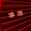 Nuevos pendientes de oreja de león rojo de estilo nacional chino, diseño personalizado, pendientes festivos de Año Nuevo de alto nivel cian, joyería para las orejas