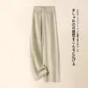Pantalones de Lino para Mujer 2026 Tendencia Más Vendidos Pantalones de Pierna Ancha de Tencel Acetato Verano Finos Casuales de Pierna Recta Largos