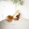 Decoração de Novo Produto Transfronteiriça Decoração de Natal Pingente de Esquilo Artificial Árvore de Natal Decoração Criativa Esquilo Coreano