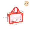 Bolsa de Armazenamento Transparente Colorida de PVC Transfronteiriça, Bolsa de Viagem com Zíper à Prova d'Água para Brinquedos, Praia, Artigos de Higiene Pessoal, Bolsa de Armazenamento Grande