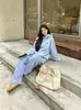 26 Colección de Otoño: Unber, una sudadera con capucha de estilo americano, elegante y de talla grande, con diseño de manga larga y sin cierre, disponible tanto para hombres como para mujeres, y también en estilo de pareja