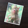 Tíbet Pintado a Mano Dorado Zorro de Nueve Colas Hada Belleza Alta Definición Pintura Thangka Núcleo Colgante Accesorios Lienzo Cabello Recto
