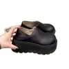 Zapatos de Tacón Oculto para Personas Bajas, de Punta Cerrada, para Mujer, de Uso Exterior, Nuevo Estilo Otoño 2026, Zapatos de Plataforma Gruesa sin Cordones estilo Birkenstock, Mocasines de Doble Uso