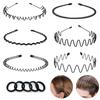Diadema Negra Invisible Transfronteriza con Ondas Grandes para Hombres, Accesorios Coreanos de Lujo de Alta Gama para Mujeres