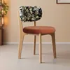 Silla de Comedor Nórdica de Madera Maciza, Silla para Mesa de Comedor del Hogar, Silla de Ocio Minimalista de Lujo Ligero Vintage para Sala de Estar, Comedor, Hotel, Taburete de Tocador