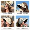 Gorra de goma negra de verano para protección solar de mujer, nuevo sombrero de sol con parte superior vacía, sombrero de concha transpirable, sombrero de playa, venta al por mayor