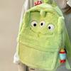 Mochila de felpa de dibujos animados de gran capacidad tridimensional muñeco divertido estudiante de secundaria campus mochila escolar