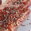 Ornamento de Diamante para Unhas Zircônia Vermelho Âmbar Fundo Plano Ornamentos Populares Laranja Vermelho Zircônia de Formato Especial Fundo Plano Misturados para Unhas