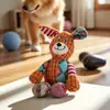 Juguetes para Perros Resistentes a la Mordida Molares de Peluche con Sonido Juguetes para Mascotas Auto-Hei Artefacto de Desintoxicación Consumir Resistencia Juguetes para Perros