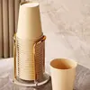 Portavasos de Papel de Lujo Ligero Transfronterizo Dispensador de Vasos Desechables Almacenamiento de Escritorio Acrílico Organizador de Tazas de Té para Agua Comercial
