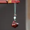 Personajes Tallados en Sándalo, Animales y Plantas, Colgantes para Cadena de Teléfono Móvil, Llaveros de Sándalo Verde y Palo de Rosa, Decoraciones para Mochilas