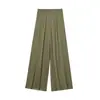 Pantalones de pierna ancha casuales de moda sueltos, estilo europeo y americano, versátiles, venta al por mayor, comercio transfronterizo, simples, cintura elástica, pierna ancha