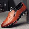Zapatos de cuero nuevos de primavera y otoño para hombre, de suela suave, de cuero suave, cómodos, antideslizantes, para papá de mediana edad, zapatos casuales de negocios de cuero para hombre