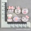 Pasador Clip Bb Oso Dibujo Animado Accesorios de Resina Conejo Pez Pajarita Tocado Diadema Paquete de Materiales Hechos a Mano DIY