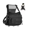 Bolsa Táctica para Equipo de Pesca al Aire Libre, Bolsa de Pecho para Pesca Salvaje, Bolsa Grande para Equipo y Cañas de Pesca, Bolsa de Almacenamiento tipo Chaleco, Bolsa de Pecho para Pesca con Mosca