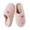 Pantuflas de Algodón para Otoño e Invierno Mujer Dibujos Animados Antideslizantes Cálidas de Felpa Estilo Nuevo Hogar Invierno Pantuflas de Pareja Mujer