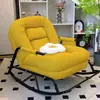 Sillón Mecedor de Pana, Sillón de Descanso para Uso Doméstico en Sala de Estar o Balcón, Adecuado para Reclinarse y Dormir, Sillón para Siestas, Sillón Mecedor Perezoso
