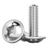 Acero Inoxidable 304 Máquina Ranura Cruz Cabeza Plana Grande Cabeza de Cazoleta con Tornillo de Arandela Din967M3M4M5M6 Tornillo No Estándar