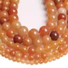 Shixi Jewelry Piedra de Aventurina Roja Cuentas Sueltas DIY Pulsera de Cuentas Hecha a Mano Accesorios para Pendientes y Collares Joyería
