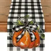 Camino de mesa de Halloween más vendido de Temu transfronterizo, mantel decorativo navideño de lino, alfombrilla de té de gama alta para mueble de TV