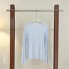Camiseta Feminina Manga Longa Clássica Estilo Coreano Gola Redonda de Lã Modal Seda Primavera Slimming Versátil Camisa Base