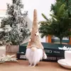 Novo Chapéu de Tricô de Natal Homem Velho Sem Rosto Enfeite de Árvore de Natal Boneco Gnomo Figura da Floresta Decoração Arranjo de Cena