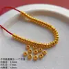 Pulsera de Plata S925 Chapada en Oro con Cuentas Espaciadoras Grabadas Accesorios Cuentas Sueltas Accesorios de Producción DIY