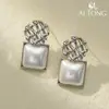 Brincos Quadrados Love Eye Jewelry, Gentis e Elegantes, Brincos Versáteis, Cool e Sofisticados, Brincos Casuais, Simples e Exquisitos