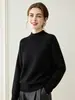 Otoño 2026 Nuevo Estilo Suéter de Cachemira para Mujer Cuello Semi Alto Grueso Agradable a la Piel Tejido de Cachemira Capa Interior Capa Base
